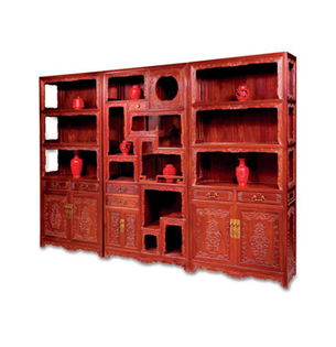 新古典風(fēng)尚·雅致珍藏 新會(huì)圣寶紅古典家具廠多寶格與書柜產(chǎn)品鑒賞